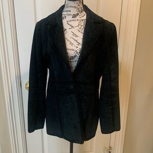 Pasha and Jo vintage women’s suede blazer. Black. Medium